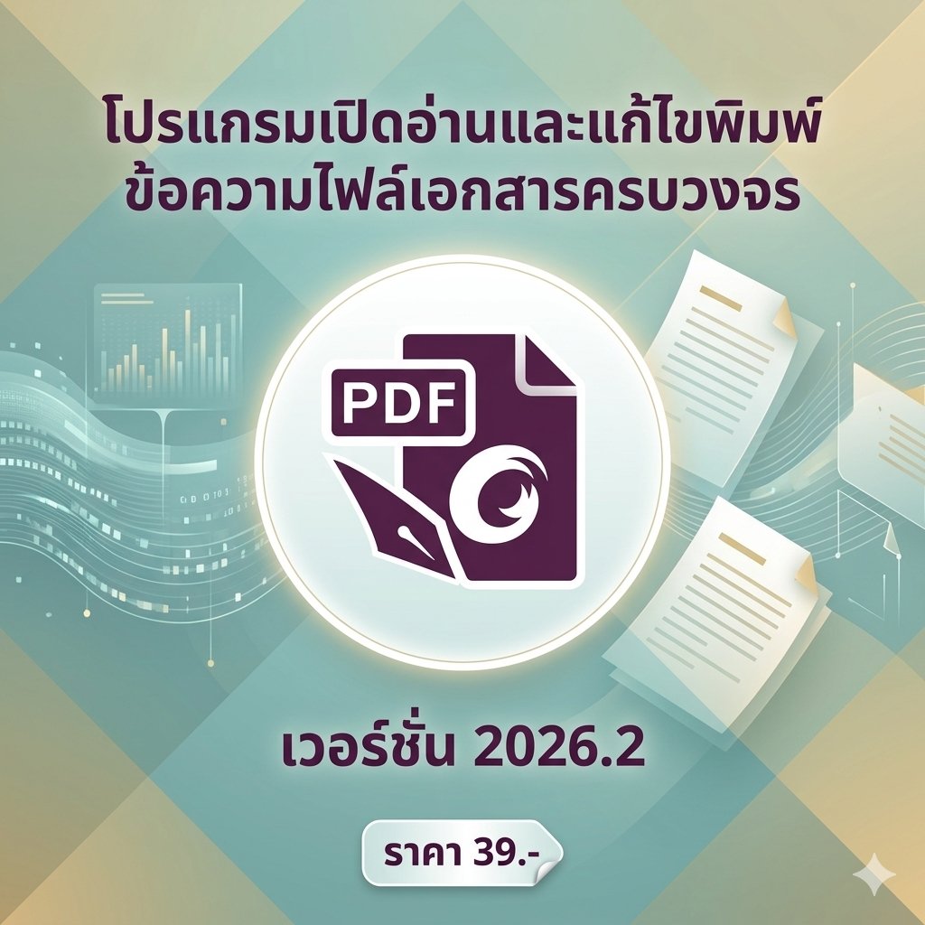 โปรแกรมเปิดอ่านและแก้ไขพิมพ์ข้อความไฟล์เอกสารครบวงจร เวอร์ชัน 2026.2