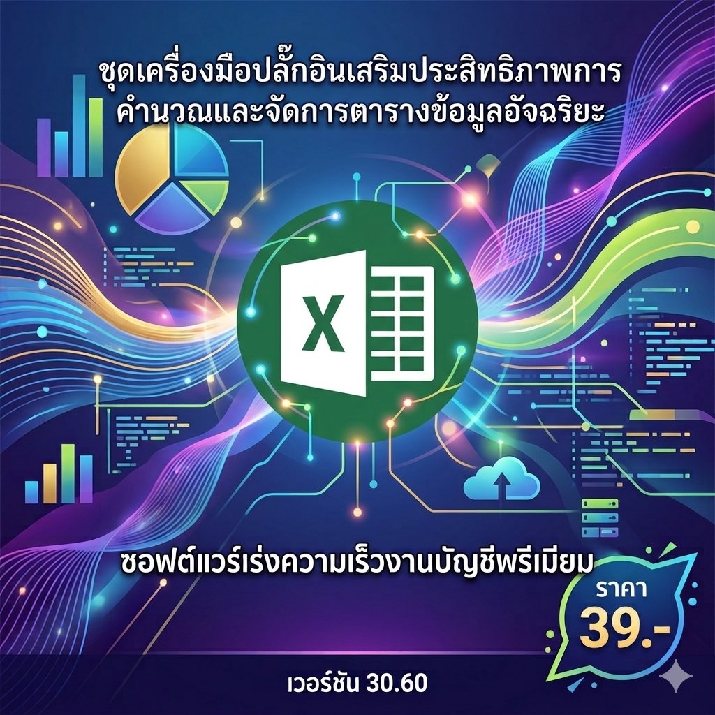 ชุดเครื่องมือปลั๊กอินเสริมประสิทธิภาพการคำนวณและจัดการตารางข้อมูลอัจฉริยะ ซอฟต์แวร์เร่งความเร็วงานบัญชีพรีเมียม