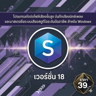 โปรแกรมตัดต่อไฟล์เสียงขั้นสูง บันทึกเสียงมิกซ์เพลง และมาสเตอริ่งระบบเสียงสตูดิโอระดับมืออาชีพ สำหรับ Windows