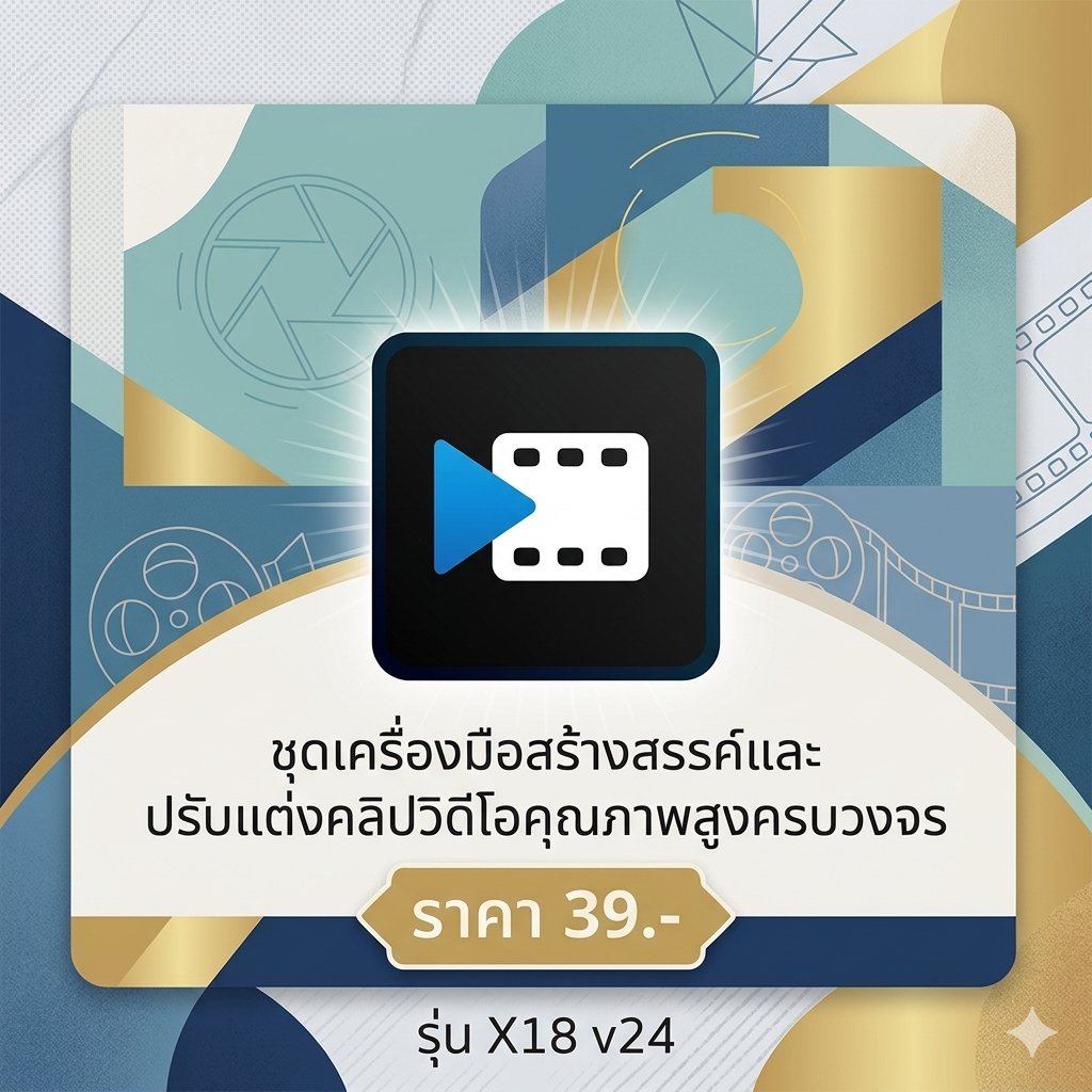 ชุดเครื่องมือสร้างสรรค์และปรับแต่งคลิปวิดีโอคุณภาพสูงครบวงจร รุ่น X18 v24