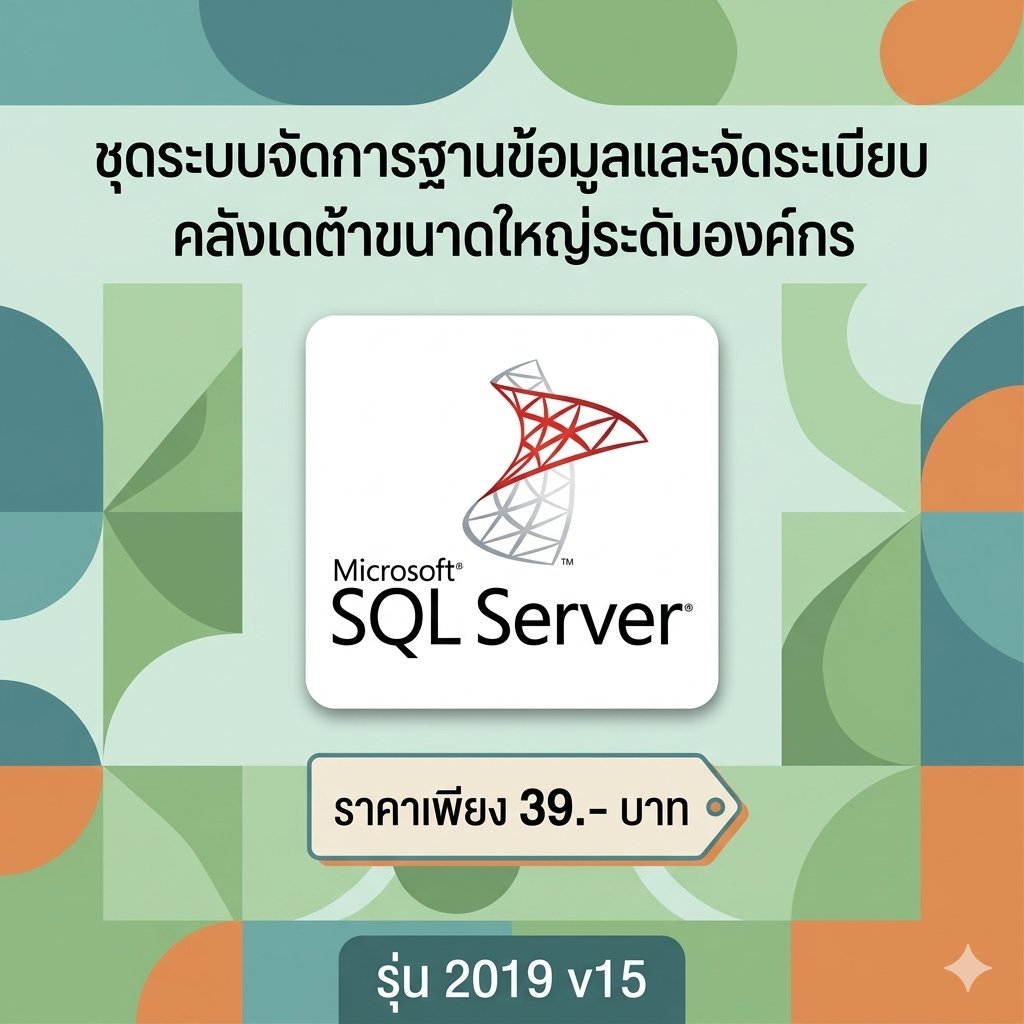 ชุดระบบจัดการฐานข้อมูลและจัดระเบียบคลังเดต้าขนาดใหญ่ระดับองค์กร รุ่น 2019 v15