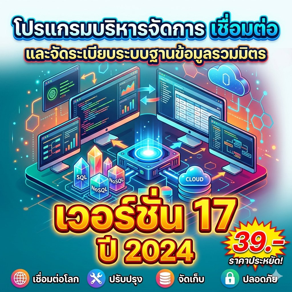 โปรแกรมบริหารจัดการ เชื่อมต่อ และจัดระเบียบระบบฐานข้อมูลรวมมิตร สำหรับ Windows