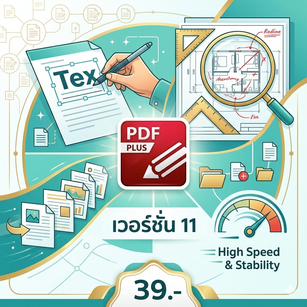 โปรแกรมแก้ไขไฟล์ PDF เติมคำ ตรวจแบบแปลนโครงสร้าง และจัดการหน้าเอกสารเวอร์ชันเบาเสถียรความเร็วสูง สำหรับ Windows