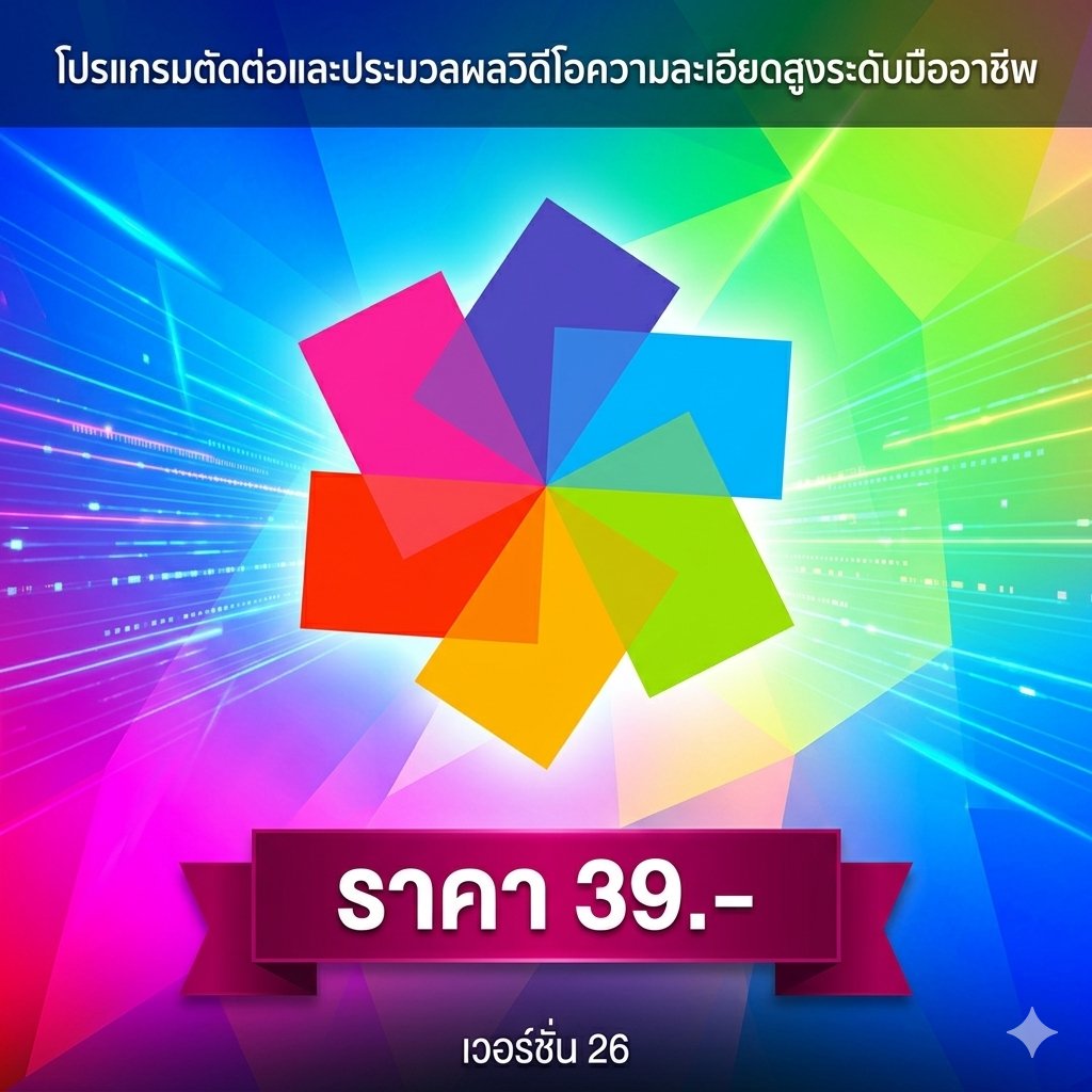 โปรแกรมตัดต่อและประมวลผลวิดีโอความละเอียดสูงระดับมืออาชีพ เวอร์ชัน 26