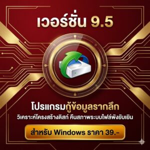 โปรแกรมกู้ข้อมูลรากลึกวิเคราะห์โครงสร้างดิสก์ และคืนสภาพระบบไฟล์พังยับเยิน สำหรับ Windows