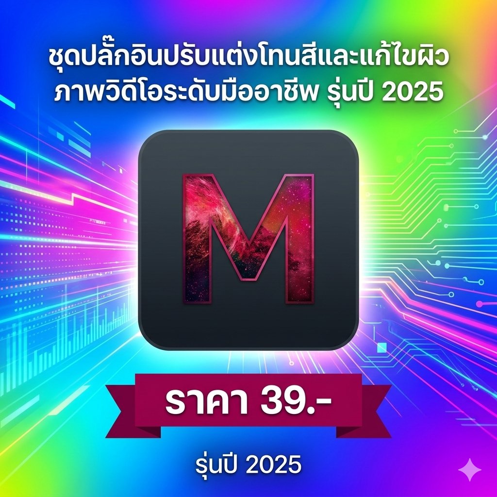 ชุดปลั๊กอินปรับแต่งโทนสีและแก้ไขผิวภาพวิดีโอระดับมืออาชีพ รุ่นปี 2025