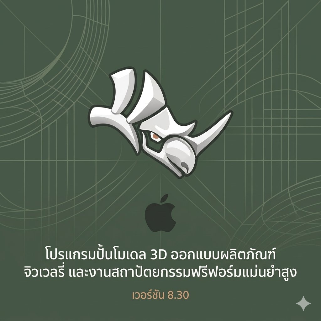 (MacOS) โปรแกรมปั้นโมเดล 3D ออกแบบผลิตภัณฑ์ จิวเวลรี่ และงานสถาปัตยกรรมฟรีฟอร์มแม่นยำสูง เวอร์ชัน 8.30