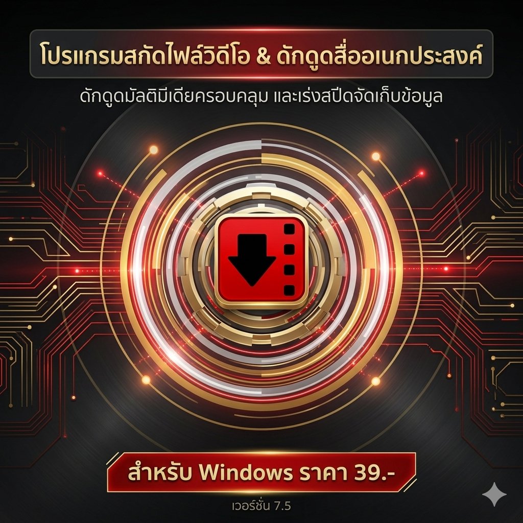 โปรแกรมสกัดไฟล์วิดีโอ ดักดูดสื่อมัลติมีเดียอเนกประสงค์ และเร่งสปีดการจัดเก็บข้อมูล สำหรับ Windows