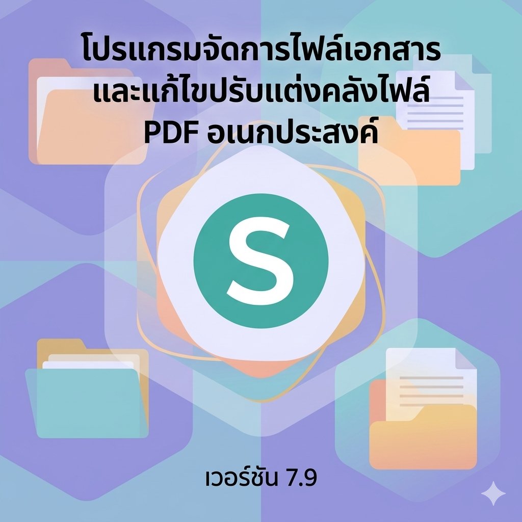 โปรแกรมจัดการไฟล์เอกสารและแก้ไขปรับแต่งคลังไฟล์ PDF อเนกประสงค์ เวอร์ชัน 7.9