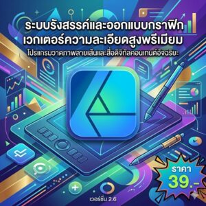 ระบบรังสรรค์และออกแบบกราฟิกเวกเตอร์ความละเอียดสูงพรีเมียม โปรแกรมวาดภาพลายเส้นและสื่อดิจิทัลคอนเทนต์อัจฉริยะ