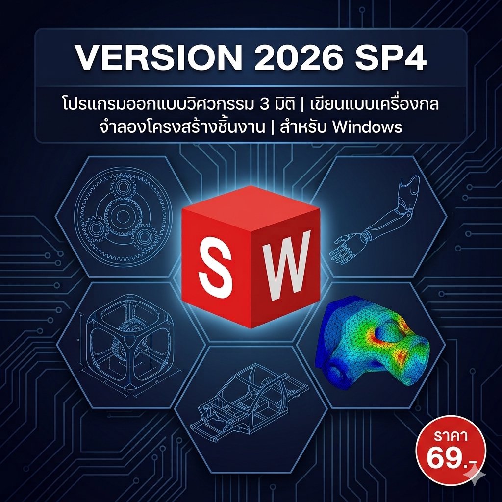 โปรแกรมออกแบบวิศวกรรม 3 มิติ เขียนแบบเครื่องกล และจำลองโครงสร้างชิ้นงาน สำหรับ Windows