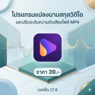 โปรแกรมแปลงนามสกุลวิดีโอและปรับระดับความดังเสียงไฟล์ MP4 ให้เท่ากัน เวอร์ชัน 17.6