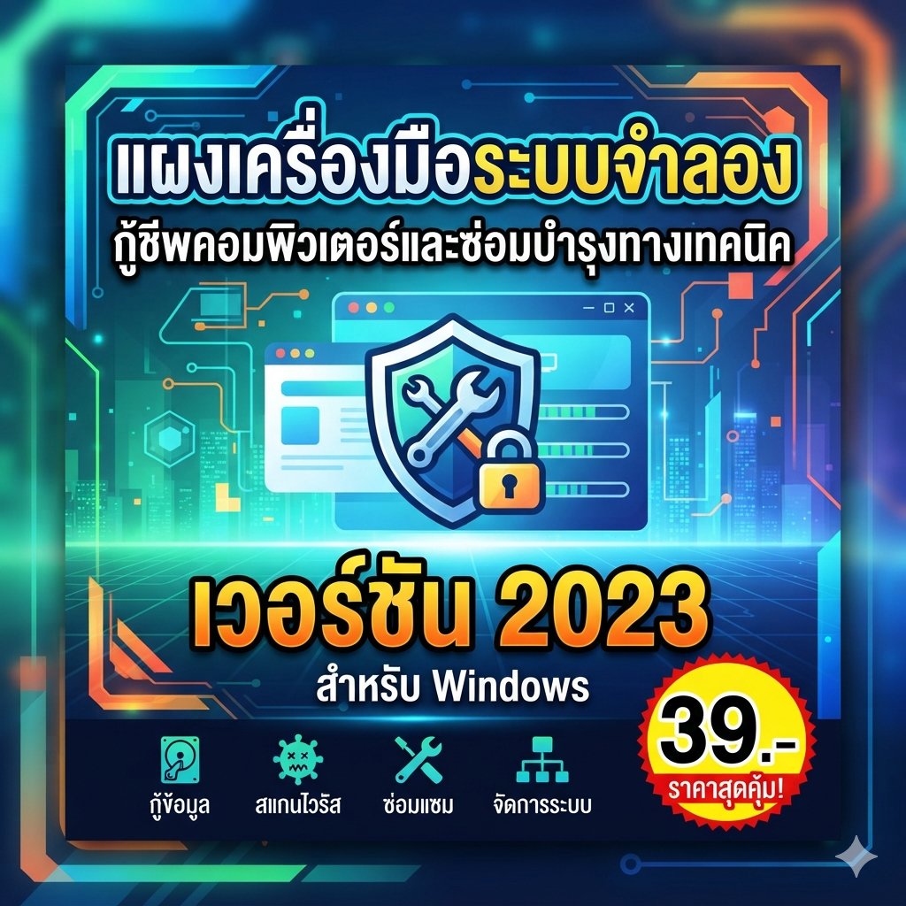แผงเครื่องมือระบบจำลองกู้ชีพคอมพิวเตอร์และซ่อมบำรุงทางเทคนิค เวอร์ชัน 2023 สำหรับ Windows