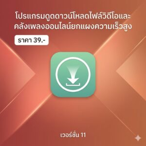 โปรแกรมดูดดาวน์โหลดไฟล์วิดีโอและคลังเพลงออนไลน์ยกแผงความเร็วสูง เวอร์ชัน 11