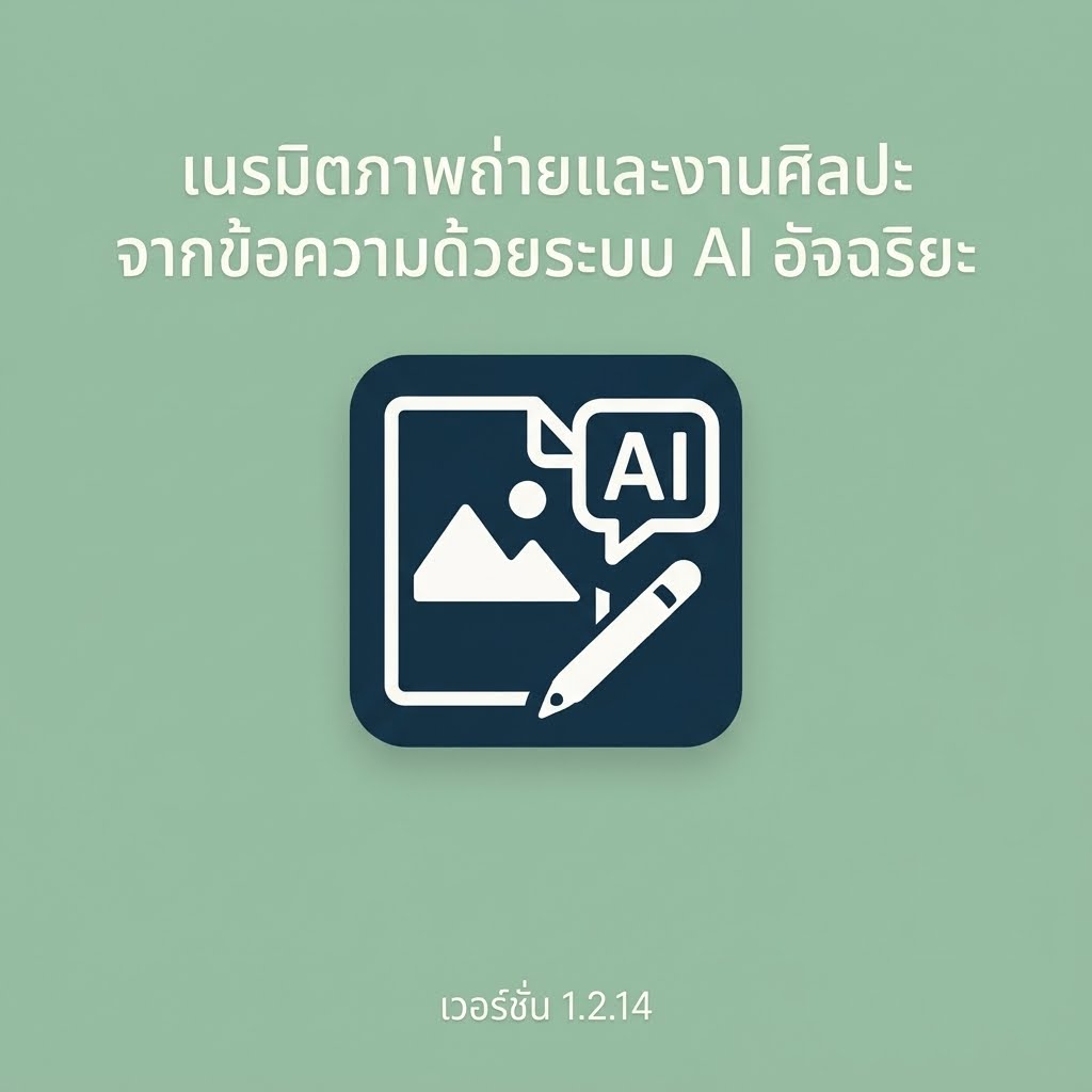 โปรแกรมเนรมิตภาพถ่ายและงานศิลปะจากข้อความด้วยระบบ AI อัจฉริยะ AI Text To Image Generator Pro 1.2.14