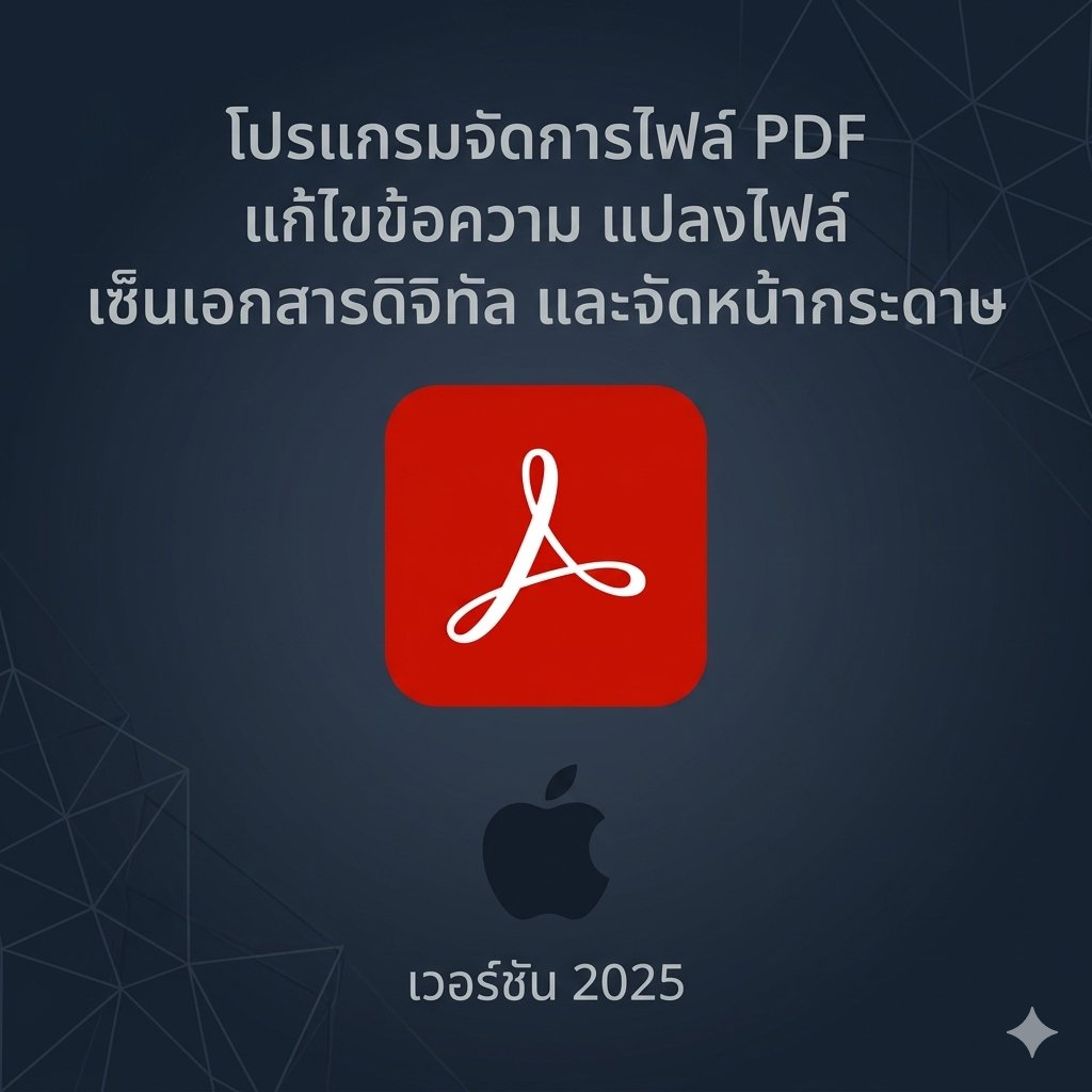 (MacOS) โปรแกรมจัดการไฟล์ PDF แก้ไขข้อความ แปลงไฟล์ เซ็นเอกสารดิจิทัล และจัดหน้ากระดาษ เวอร์ชัน 2025