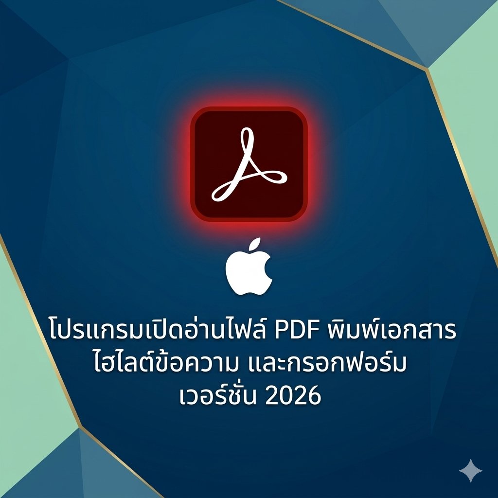 (MacOS) โปรแกรมเปิดอ่านไฟล์ PDF พิมพ์เอกสาร ไฮไลต์ข้อความ และกรอกฟอร์มลิขสิทธิ์แท้ เวอร์ชัน 2026