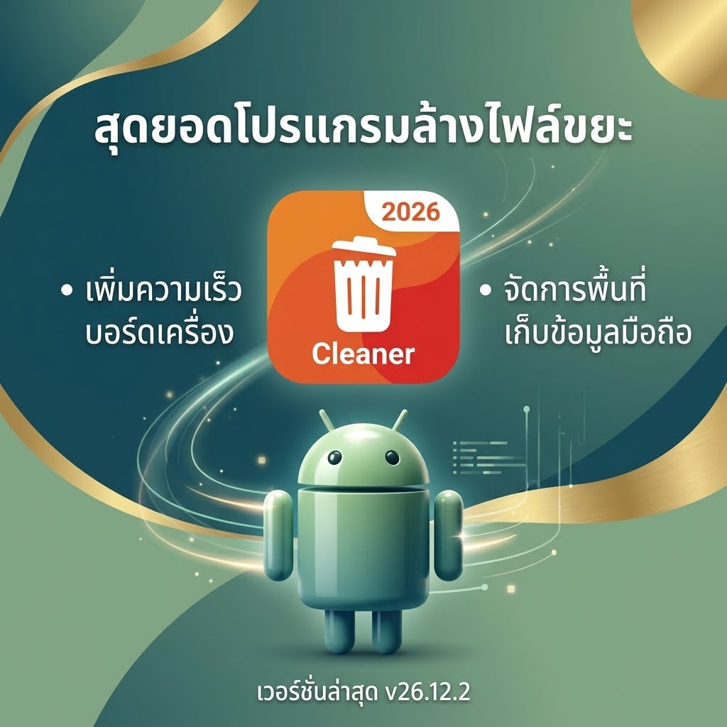 (Android) โปรแกรมล้างไฟล์ขยะ เพิ่มความเร็วบอร์ดเครื่อง และจัดการพื้นที่เก็บข้อมูลมือถือ เวอร์ชันล่าสุด v26.12.2