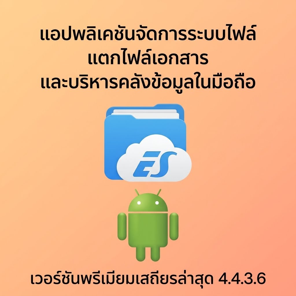 (Android) ES File Explorer File Manager 4.4.3.6 แอปพลิเคชันจัดการระบบไฟล์ แตกไฟล์เอกสาร และบริหารคลังข้อมูลในมือถือ เวอร์ชันพรีเมียมเสถียรล่าสุด