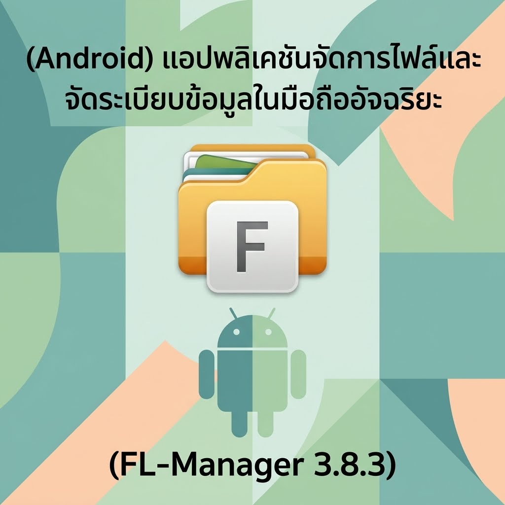 (Android) แอปพลิเคชันจัดการไฟล์และจัดระเบียบข้อมูลในมือถืออัจฉริยะ File Manager 3.8.3