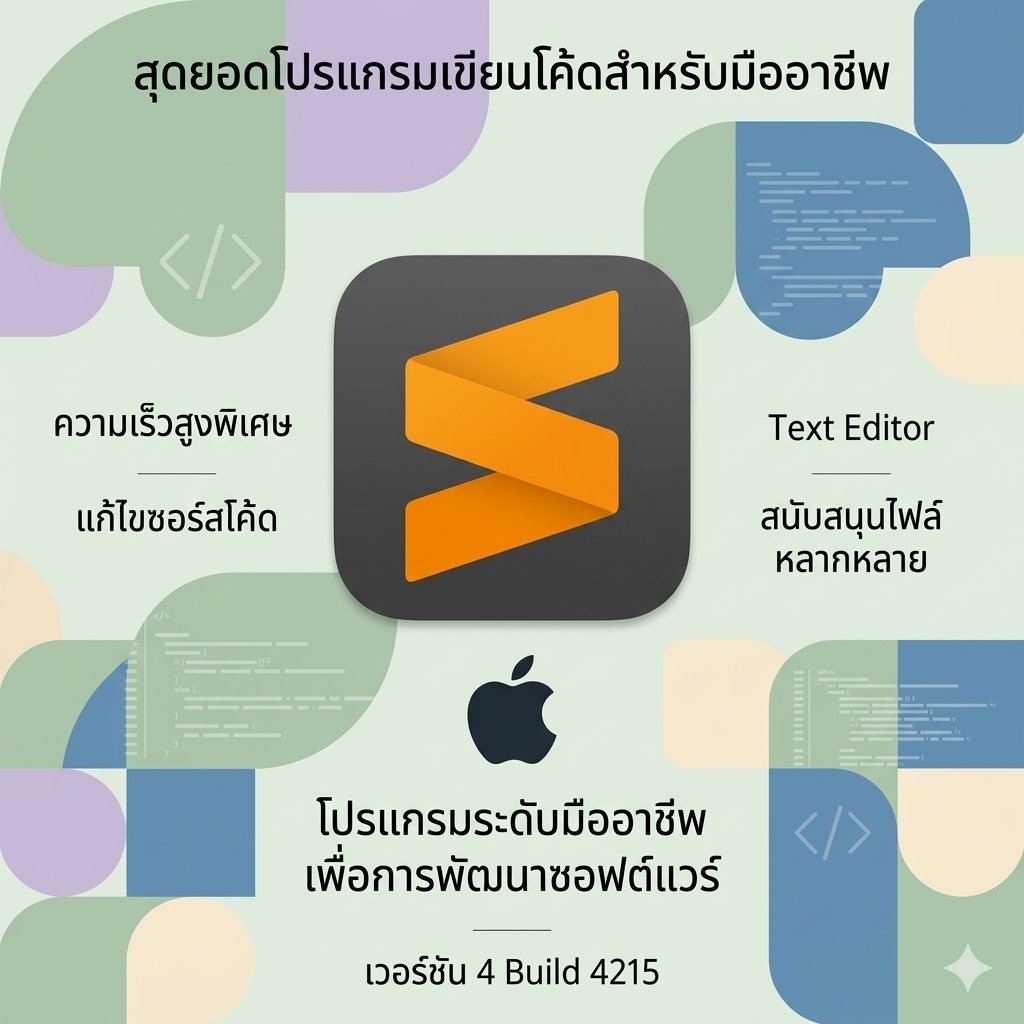 (MacOS) โปรแกรมเขียนโค้ด แก้ไขซอร์สโค้ด และ Text Editor ความเร็วสูงระดับมืออาชีพ เวอร์ชัน 4 Build 4215