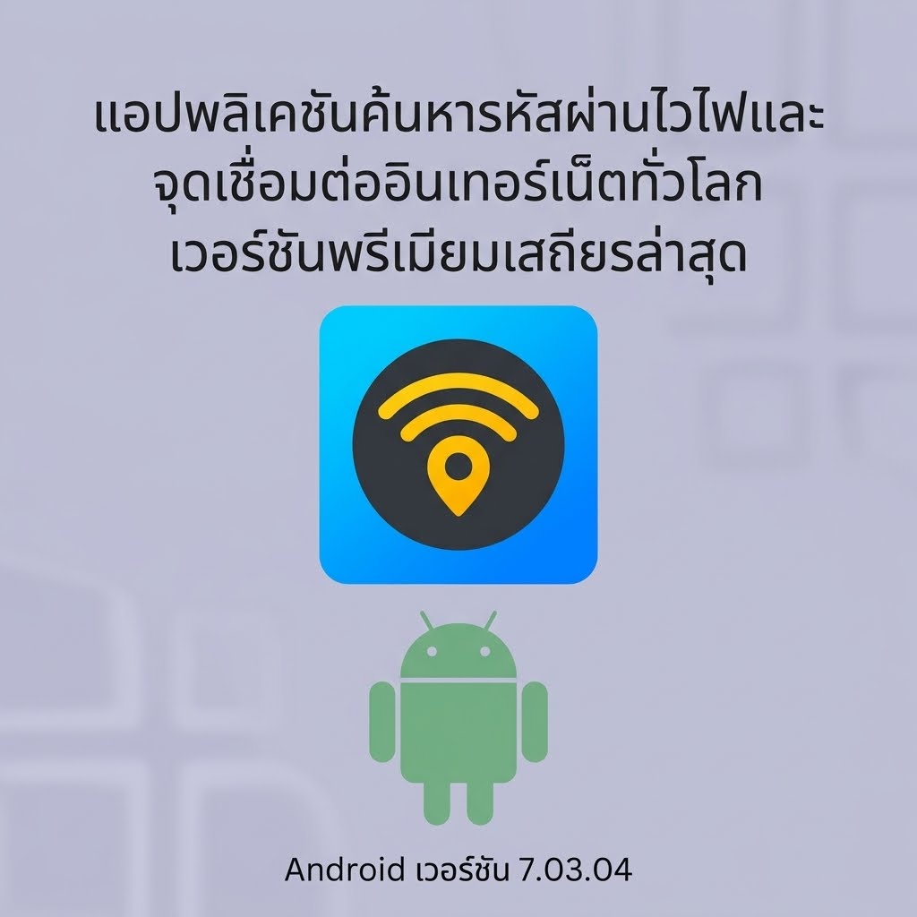 (Android) WiFi Map Free Passwords v7.03.04 แอปพลิเคชันค้นหารหัสผ่านไวไฟและจุดเชื่อมต่ออินเทอร์เน็ตทั่วโลก เวอร์ชันพรีเมียมเสถียรล่าสุด